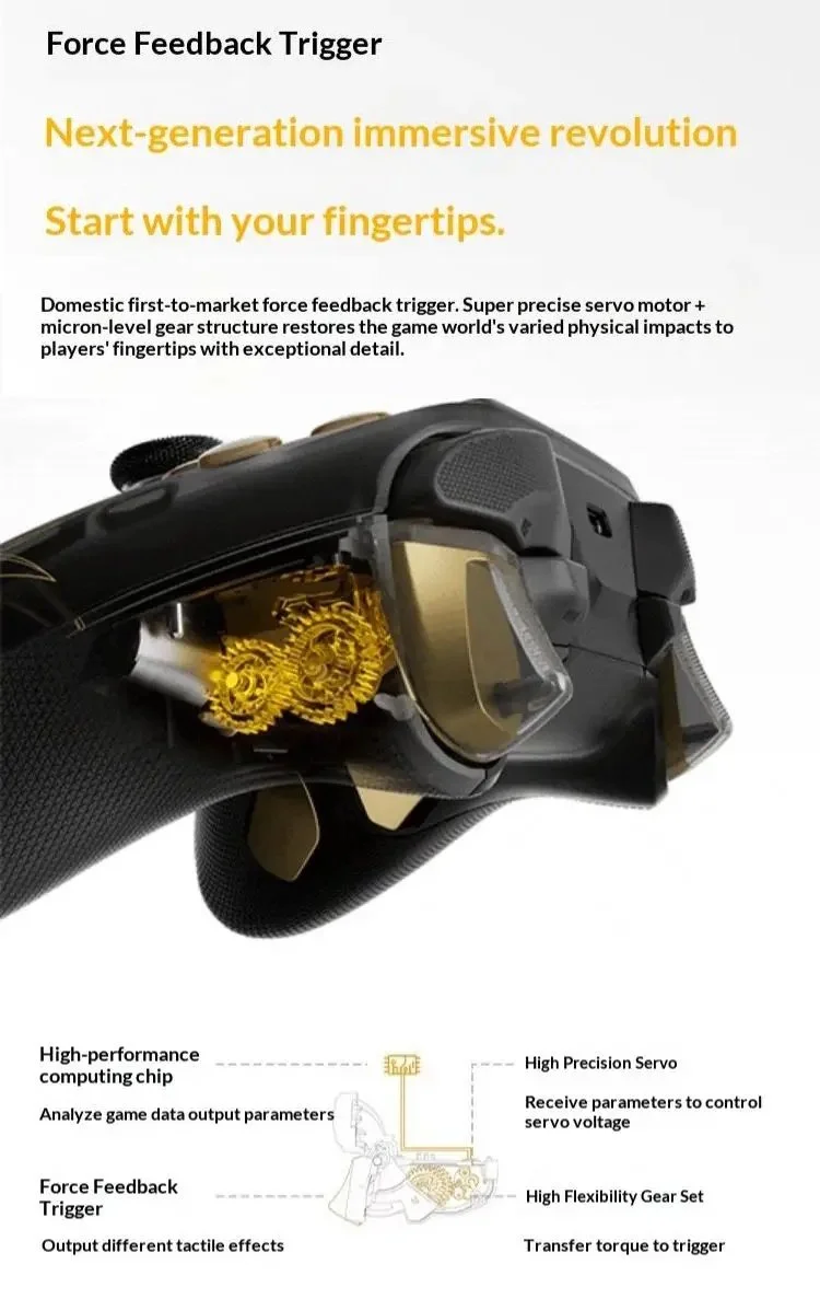 Геймпад FlyDigi APEX 5 Dragon Ball Black + док-станція (Android/Windows/Nintendo Switch/VR/iOS), фото №8