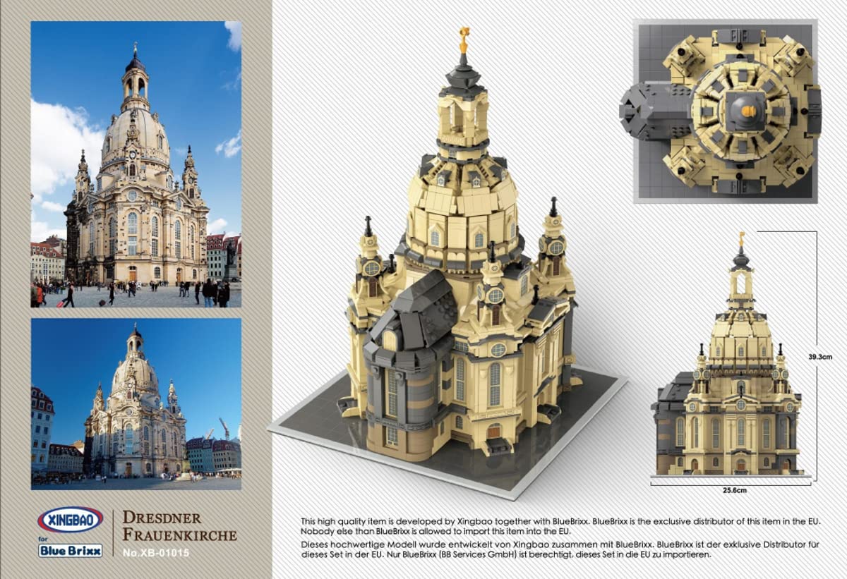 Блоки BlueBrixx Xingbao 01015 Dresden Frauenkirche 2598 компонентів, фото №2 Блоки BlueBrixx Xingbao 01015 Dresden Frauenkirche 2598 компонентів, фото №2