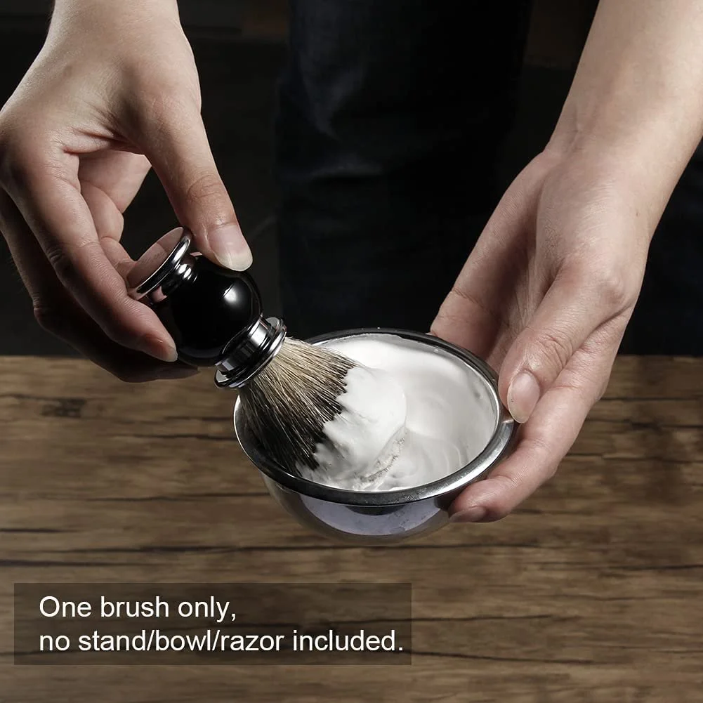 Помазок для бритья GRUTTI Vegan Imitation Badger Hair Ergonomic Handle, фото №3