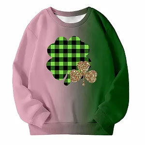 Лонгслив Девочка - Повседневный свитшот с круглым вырезом и капюшоном для девочки synthetic.ua - Фото 1