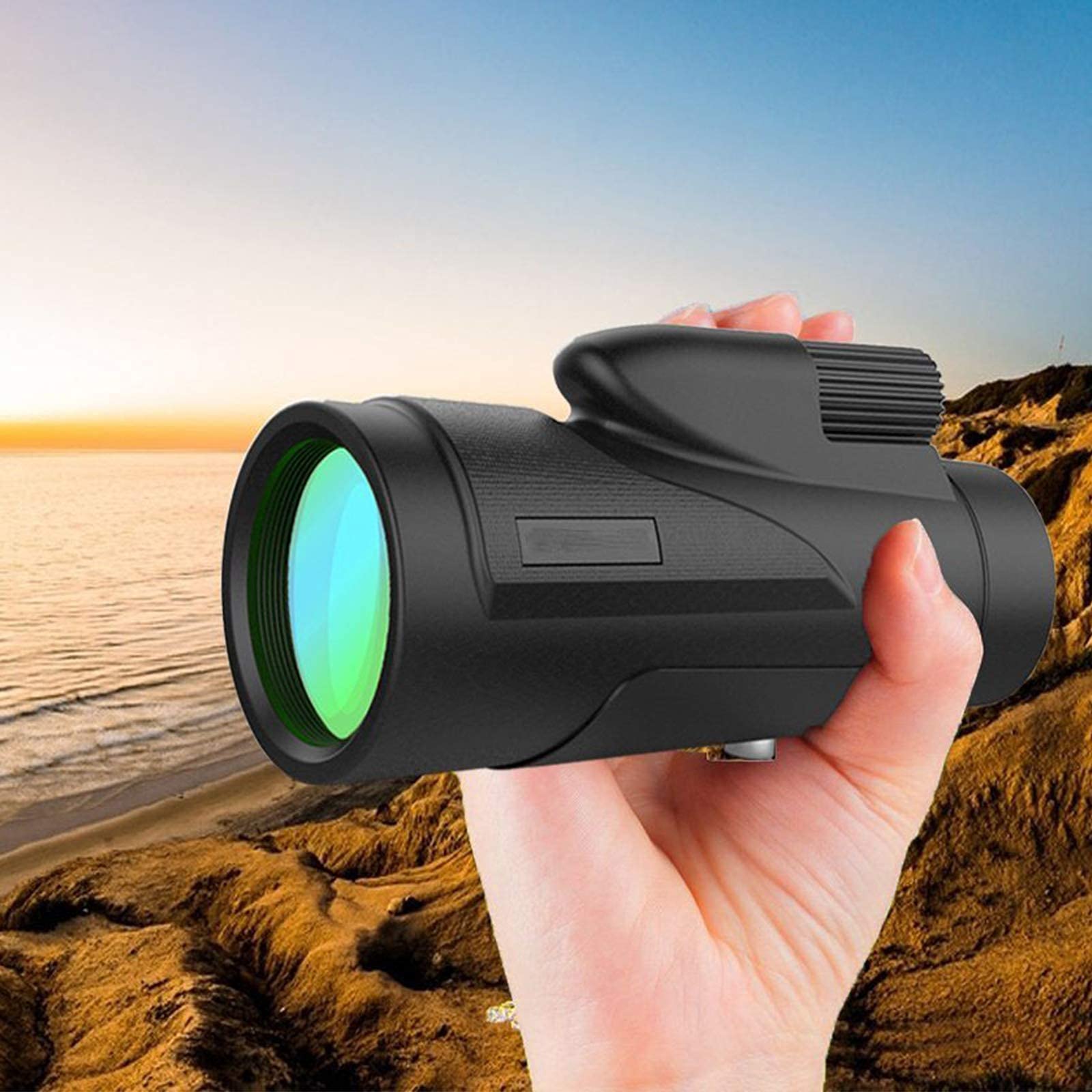 Монокуляр Wan Telescope 12x50 з власником для смартфона, штативом, водонепроникний зум телескоп з призмою BAK4, подвійним фокусом для спостереження за птахами, фото №3
