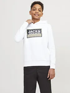 Худі Jack & Jones Jungen Jcologan Ss24 Print Sweat Hood Sn Jnr synthetic.ua - Фото 1