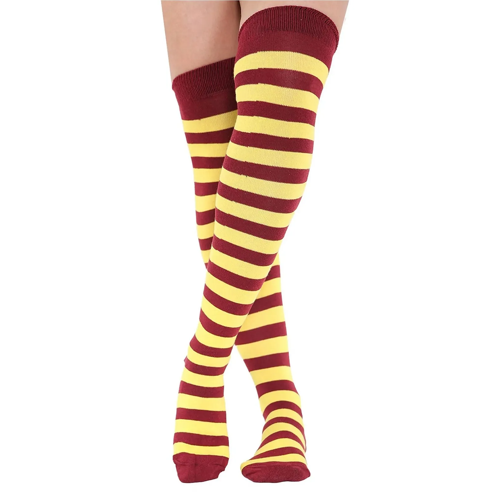 Довгі шкарпетки Crazy Chick для дівчат, смугасті вище коліна, різні кольори, розмір 4-6, фото №1