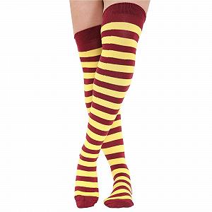 Длинные носки Crazy Chick для девушек, полосатые выше колена, разные цвета, размер 4-6 - Фото 1