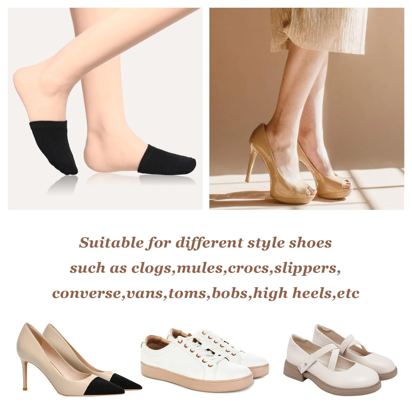 Шкарпетки жіночі для пальців ніг (6 пар), напівшкарпетки, фото №5