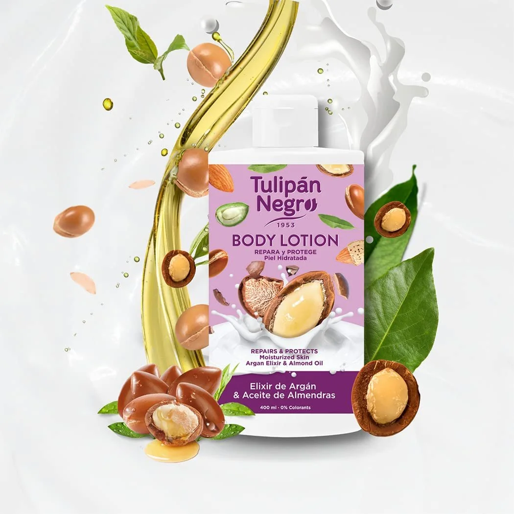 Лосьйон для тіла Tulipan Argan Elixir & Мигдальна олія 400 мл, фото №5