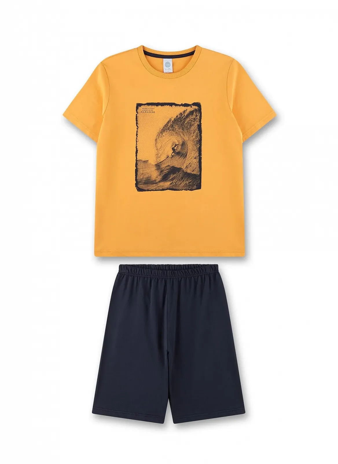 Піжама Sanetta для хлопчиків Коротка Помаранчева, фото №1