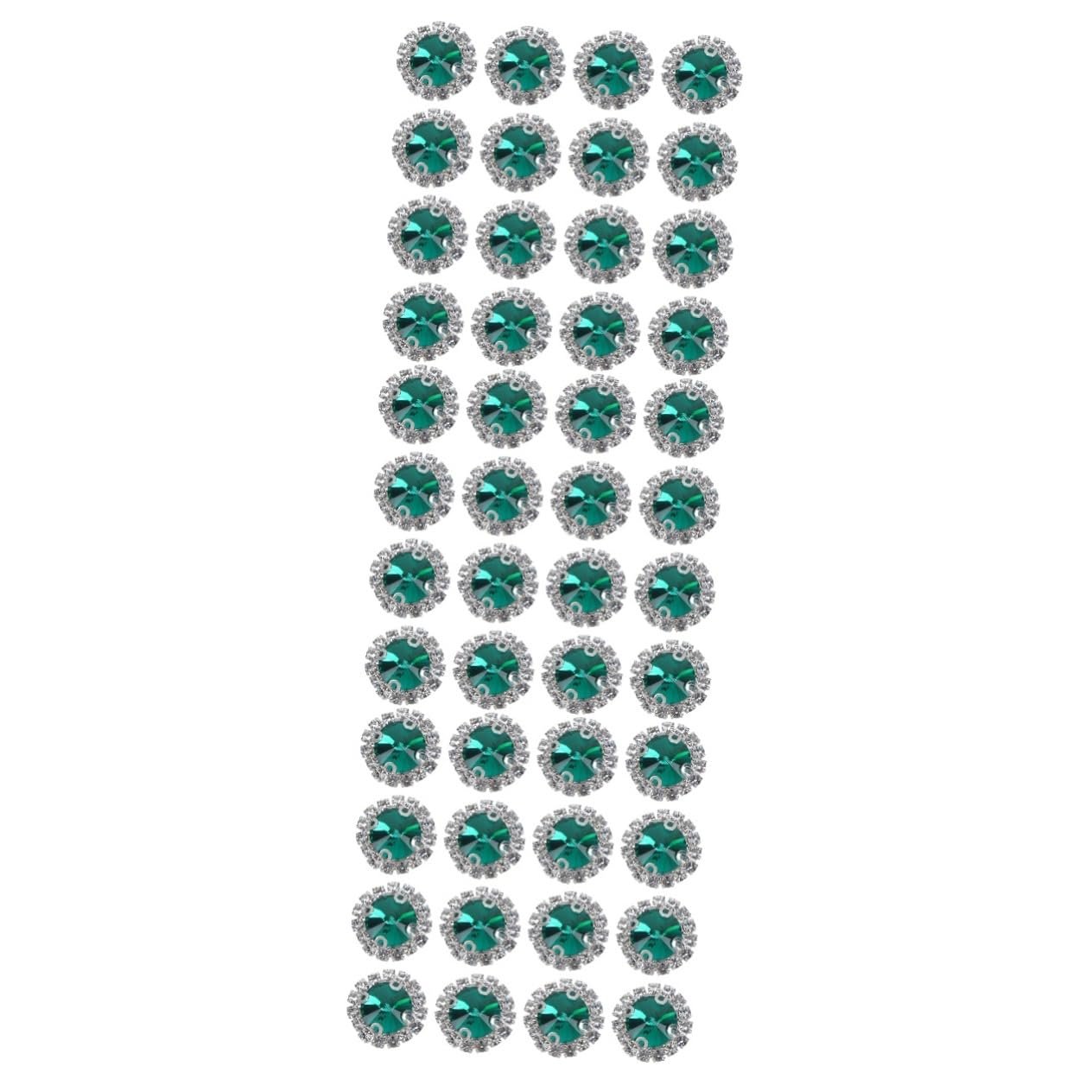 Стразы Круглые Зеленые 60 шт., фото №1