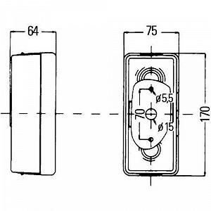 Задний фонарь HELLA 2SD 998 531-057 для LIEBHERR левый synthetic.ua - Фото 1