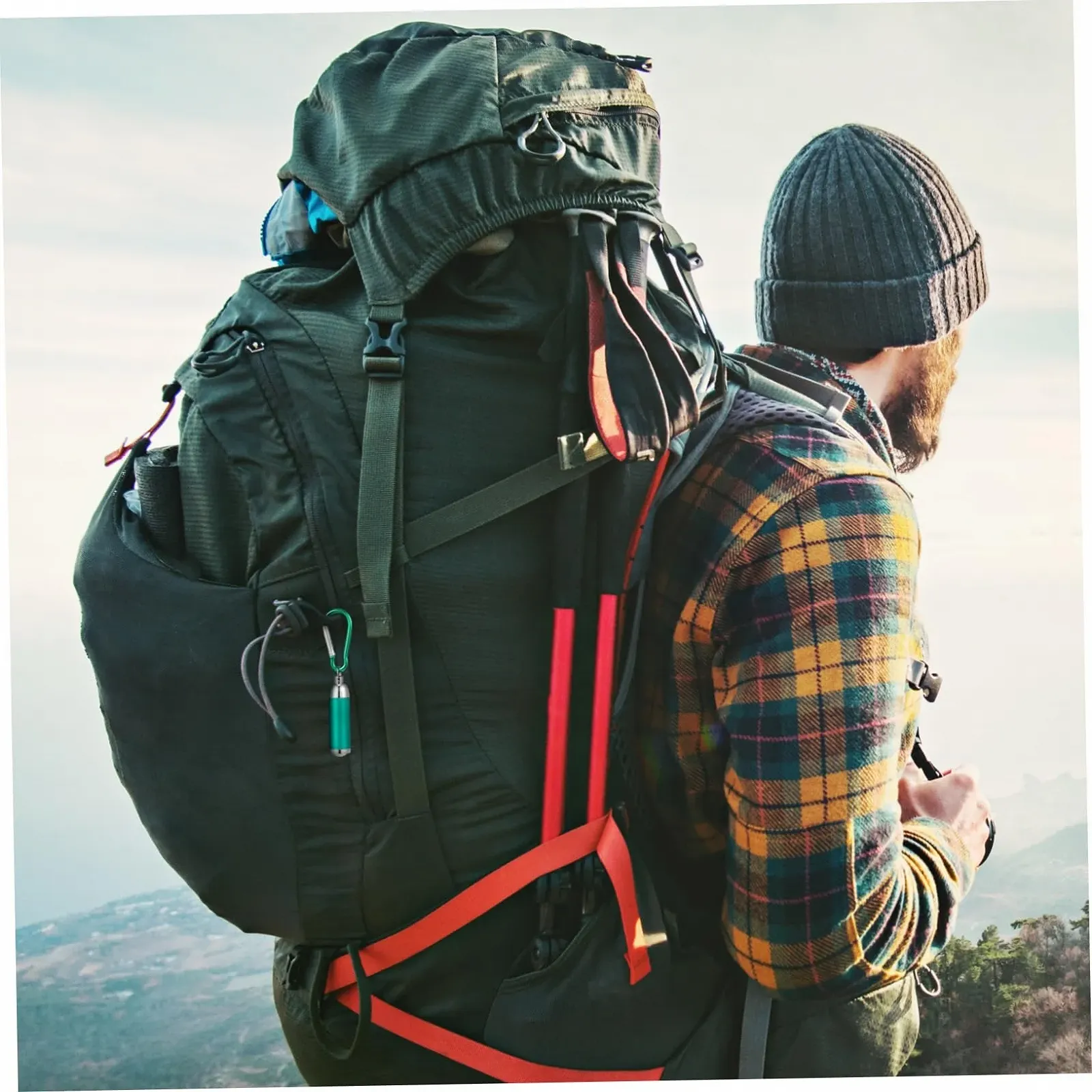 Фонарик OSALADI Маленький Led Kарабин Kлипса Алюминиевый сплав для кемпинга, освещения, портативный для рюкзака и брелока, фото №7