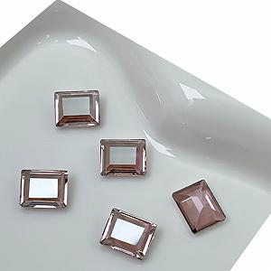 Прямокутні кристалічні стрази для нігтів, 10 шт - Фото 1