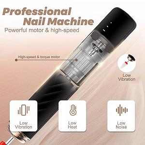 Манікюрний набір з електричною пилкою для нігтів Electric, чорний synthetic.ua - Фото 1