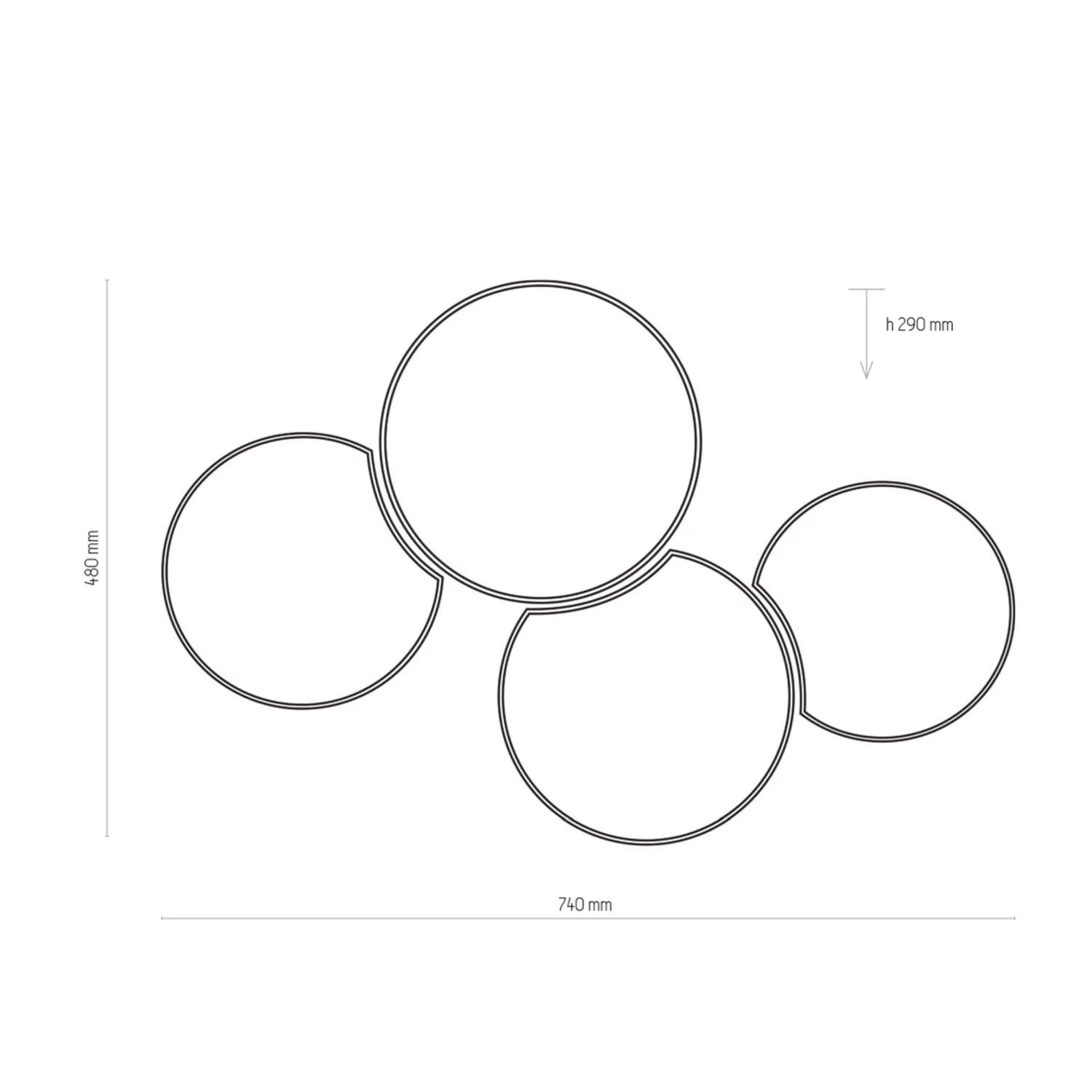 Світильник Licht-Erlebnisse Colourful Fabric Стельовий Лампа Синій Червоний Оранжевий Зелений 4x E27 W 74 x 48 см, фото №3