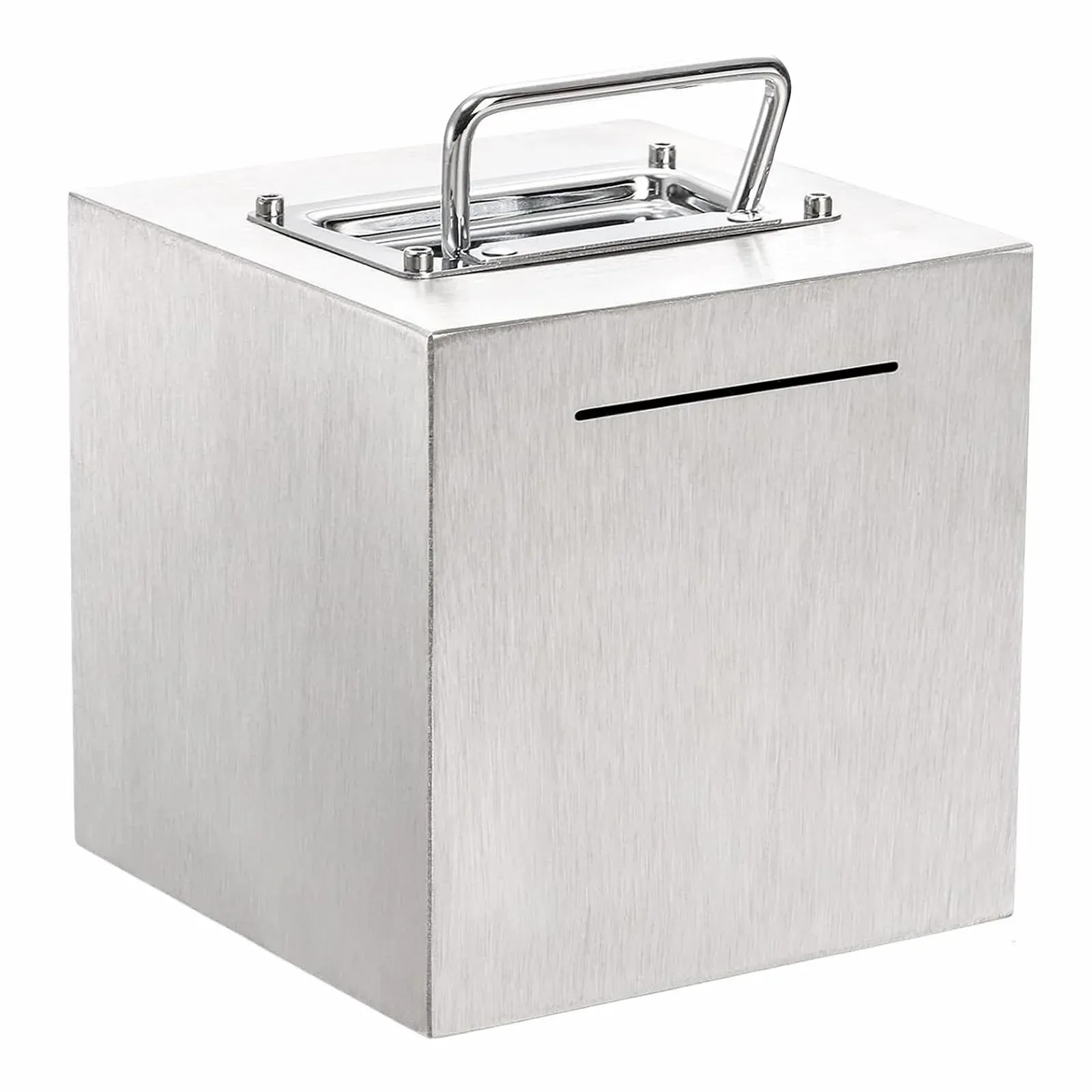 Скарбничка 15,2 см з нержавіючої сталі багаторазова металева з ручкою, фото №8