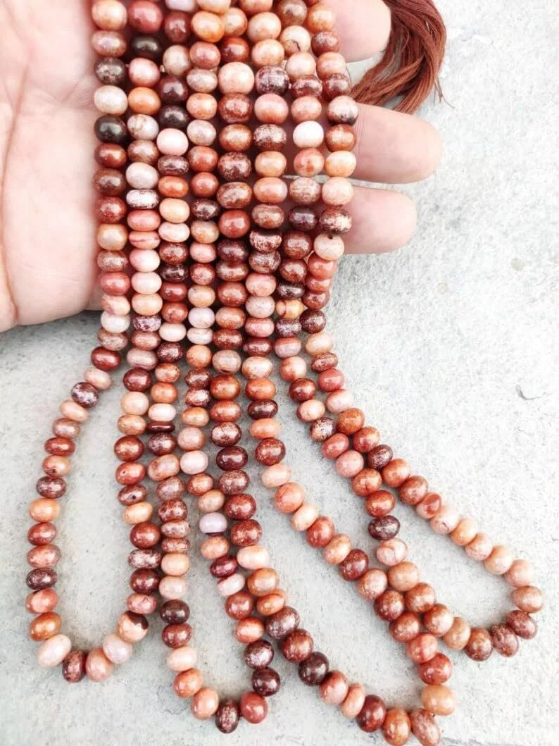 Натуральный опал, рондель, гладкие бусины 7-7.5 мм, нить длиной 40 см бусины из драгоценных камней для ожерелья, браслета, фото №2