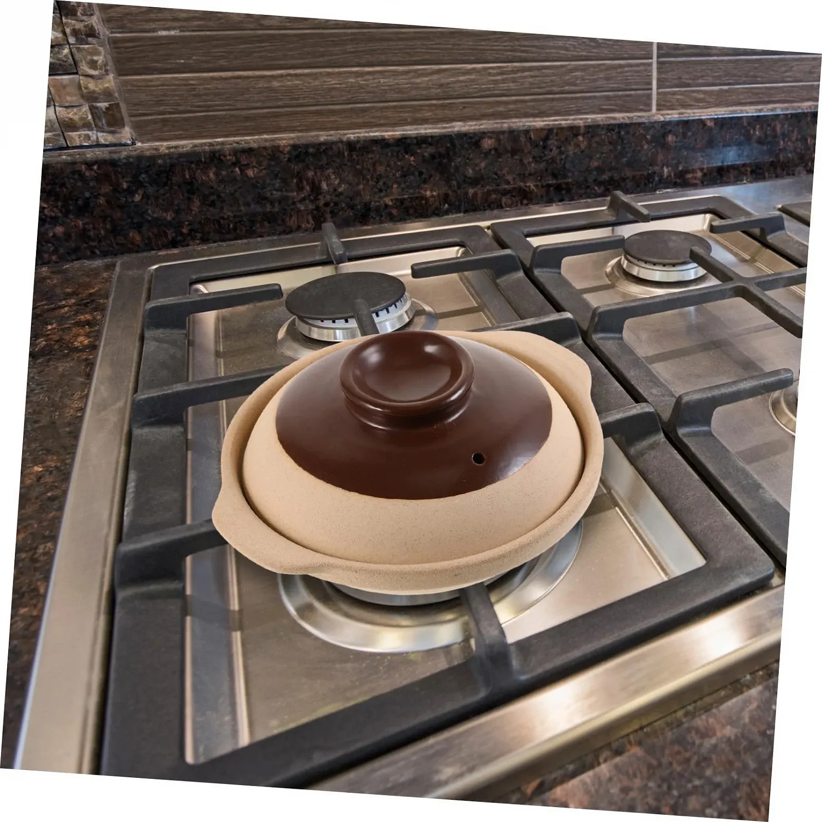 Керамическая кастрюля Ciieeo с крышкой термостойкая антипригарная для газовых плит, фото №7