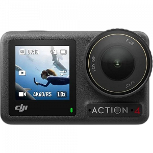 Экшн-камера DJI Osmo Action 4 Standart Combo / 10Мп / 4К / 240fps / Wi-Fi / Bluetooth / Влагозащищенная / Черная (DJIOSMOACT4SCX2OB) - Фото 1