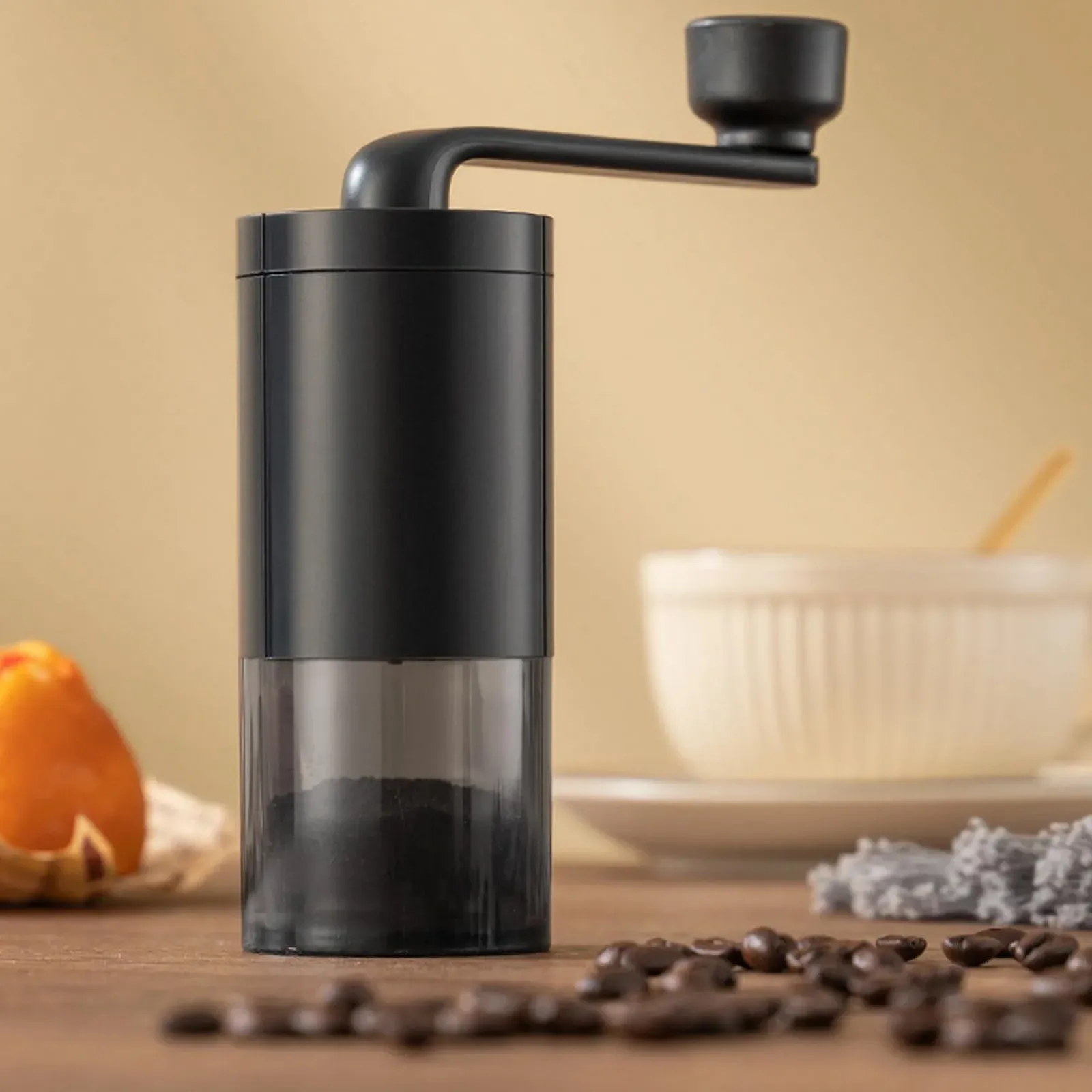 Ручна кавомолка з ручною рукояткою, інструмент для помелу з нержавіючої сталі Регульована портативна грубість для свіжого використання вдома на кухні, фото №3 Ручна кавомолка з ручною рукояткою, інструмент для помелу з нержавіючої сталі Регульована портативна грубість для свіжого використання вдома на кухні, фото №3