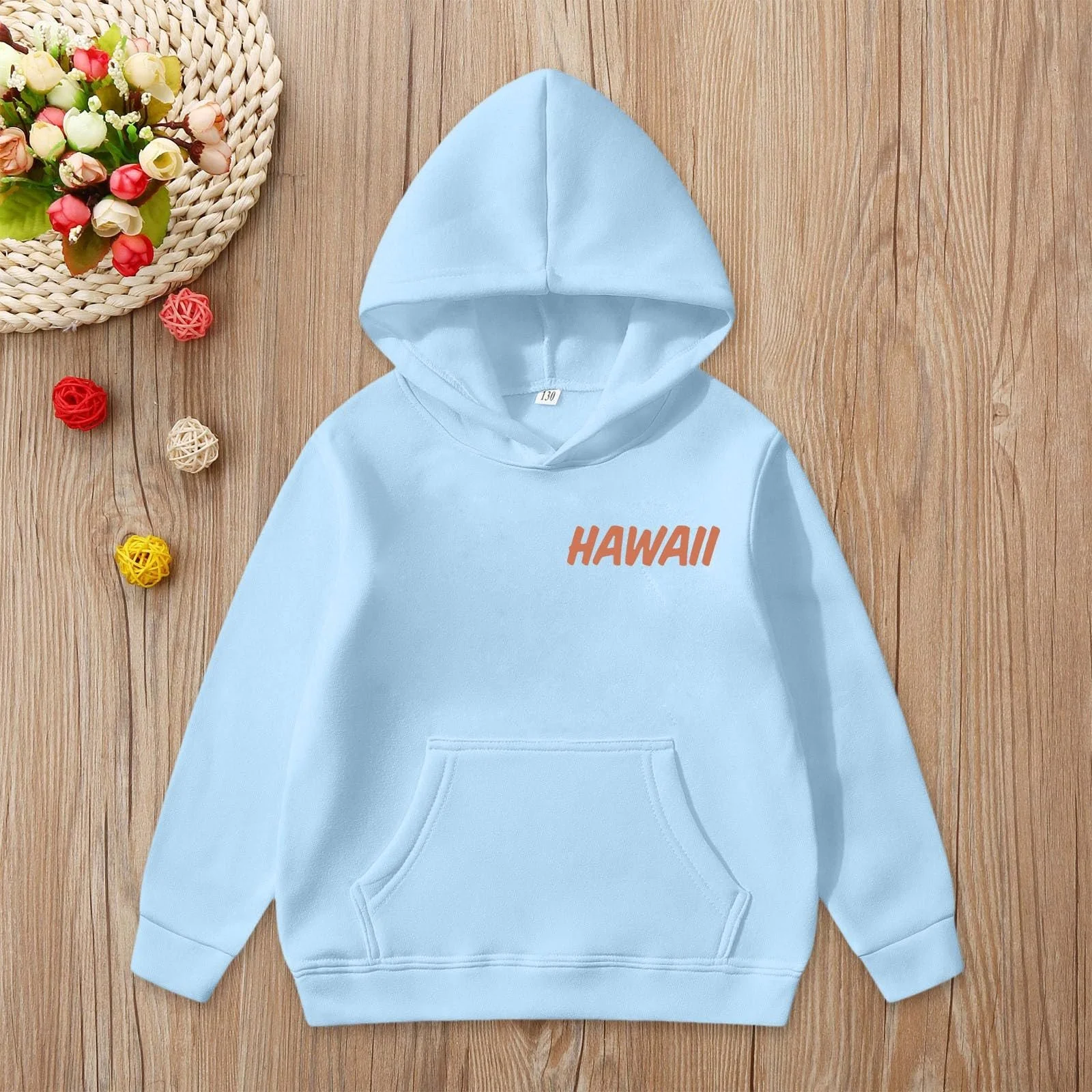 Худі для дівчинки з принтом літер, повсякденна флісова, фото №3