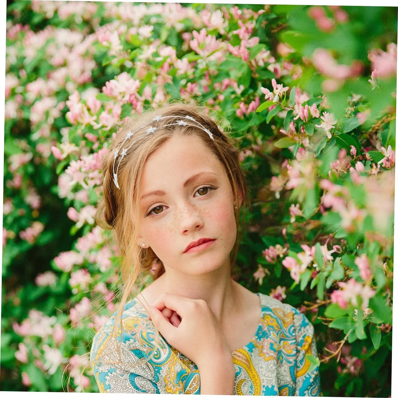 Обруч Abaodam для волосся для дівчат, зірка, німб, корона, сріблястий, 2 шт, фото №4 Обруч Abaodam для волосся для дівчат, зірка, німб, корона, сріблястий, 2 шт, фото №4