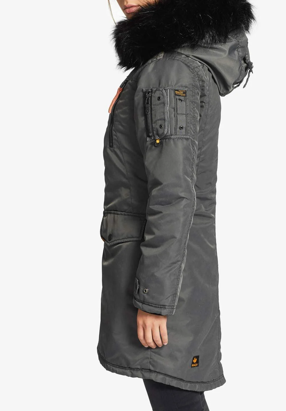 Жіноча зимова куртка Парка Khujo Zafira Lorene Vicenza Сірий, фото №4 Жіноча зимова куртка Парка Khujo Zafira Lorene Vicenza Сірий, фото №4