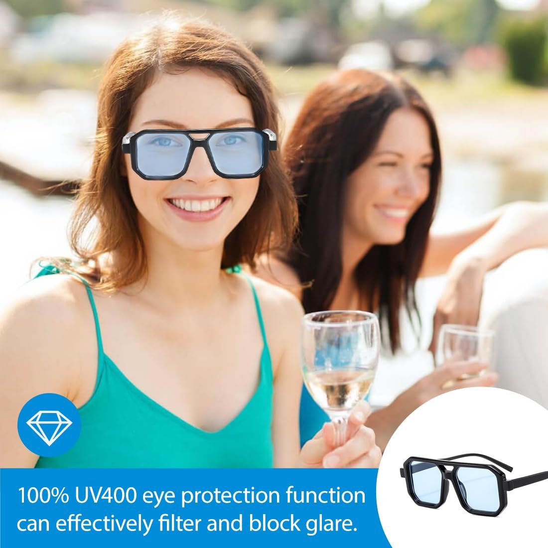 Сонцезахисні Окуляри HAZMA Ретро Aviator Квадратні, фото №4