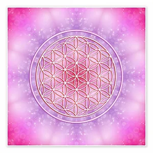 Постер Dolphins DreamDesign Flower of Life - Unconditional Love 60 x 60 см Розовый - Фото 1