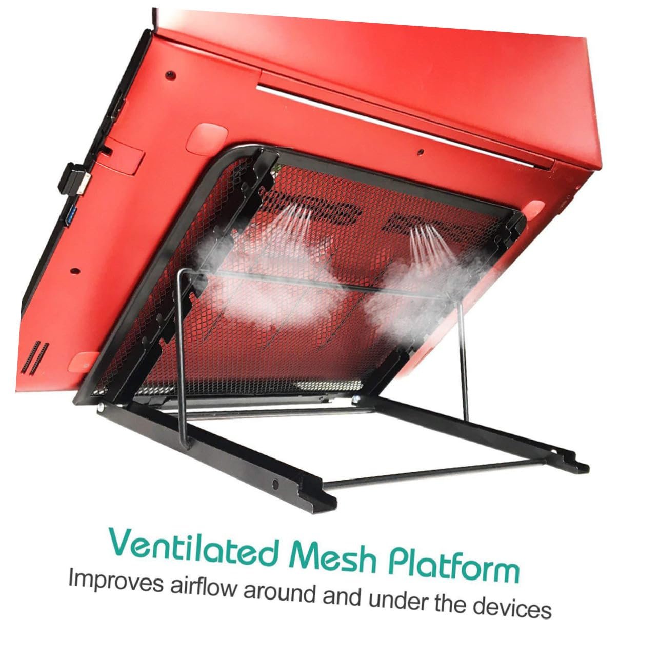 Подставка для ноутбука Регулируемая Складная Планшет из Прочного Материала Многофункциональная Компактная Полка Черный, фото №4