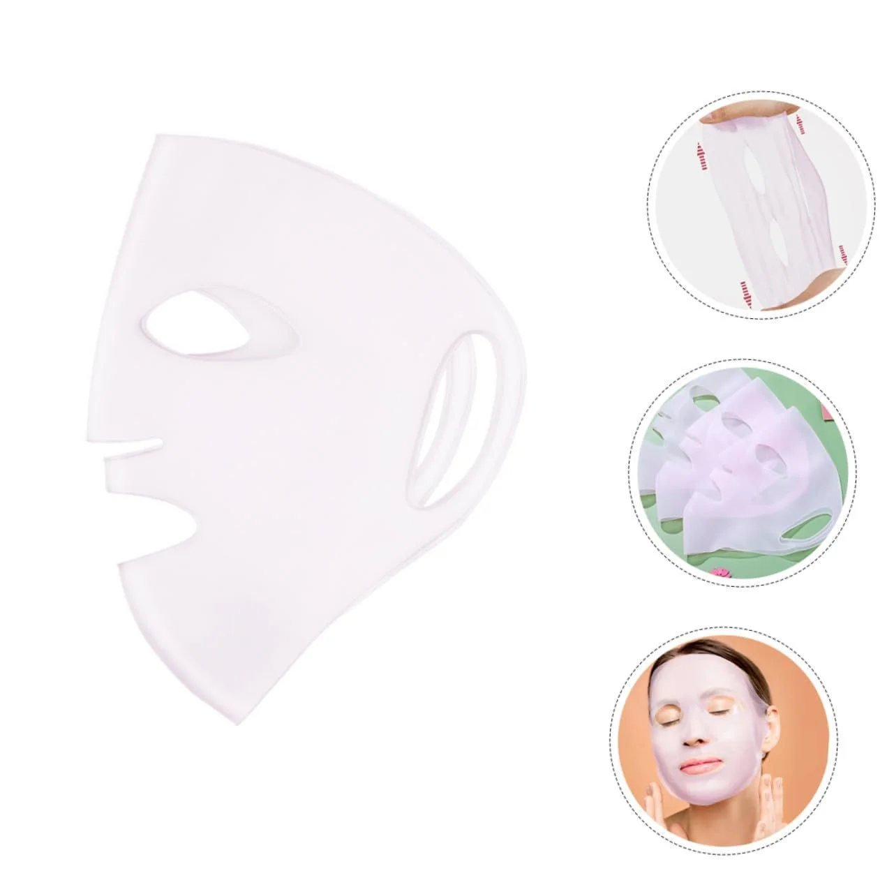 Силіконова маска HONITANO, 3 шт, рожева, фото №7