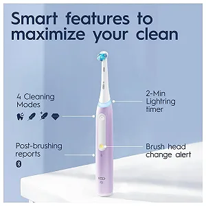 Електрична зубна щітка Oral-B iO4s Lavender synthetic.ua - Фото 1