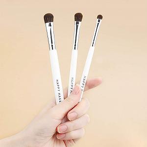 Набор кистей для макияжа 3 шт Pony Hair Beauty Cleaner Premium Eyeshadow Brush Set Portable Brush High Quality Makeup Brushes, дерево synthetic.ua - Фото 1