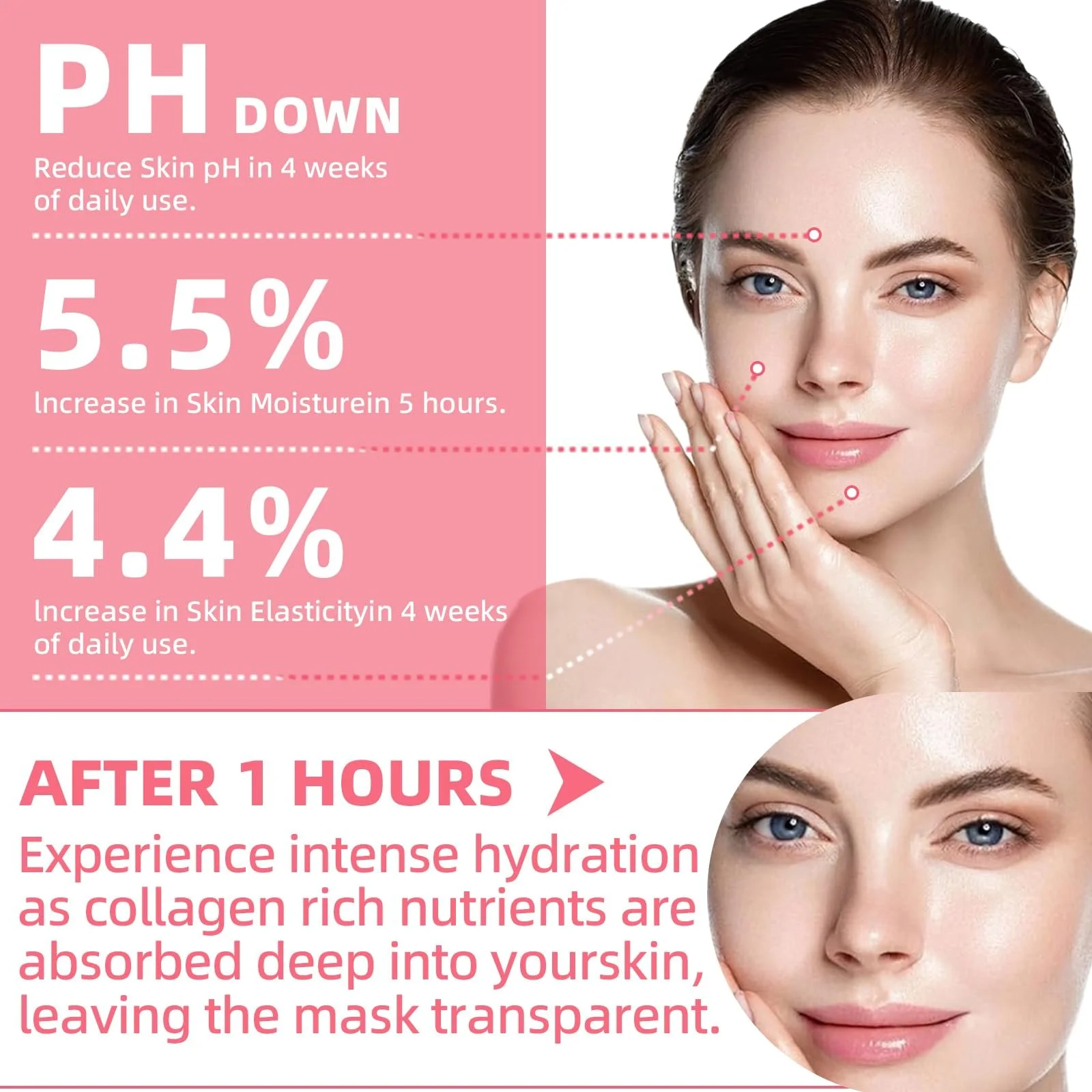 Маска Коллагеновая, Органический Коллаген Real Deep Mask, Корейская Маска для Лица, фото №4