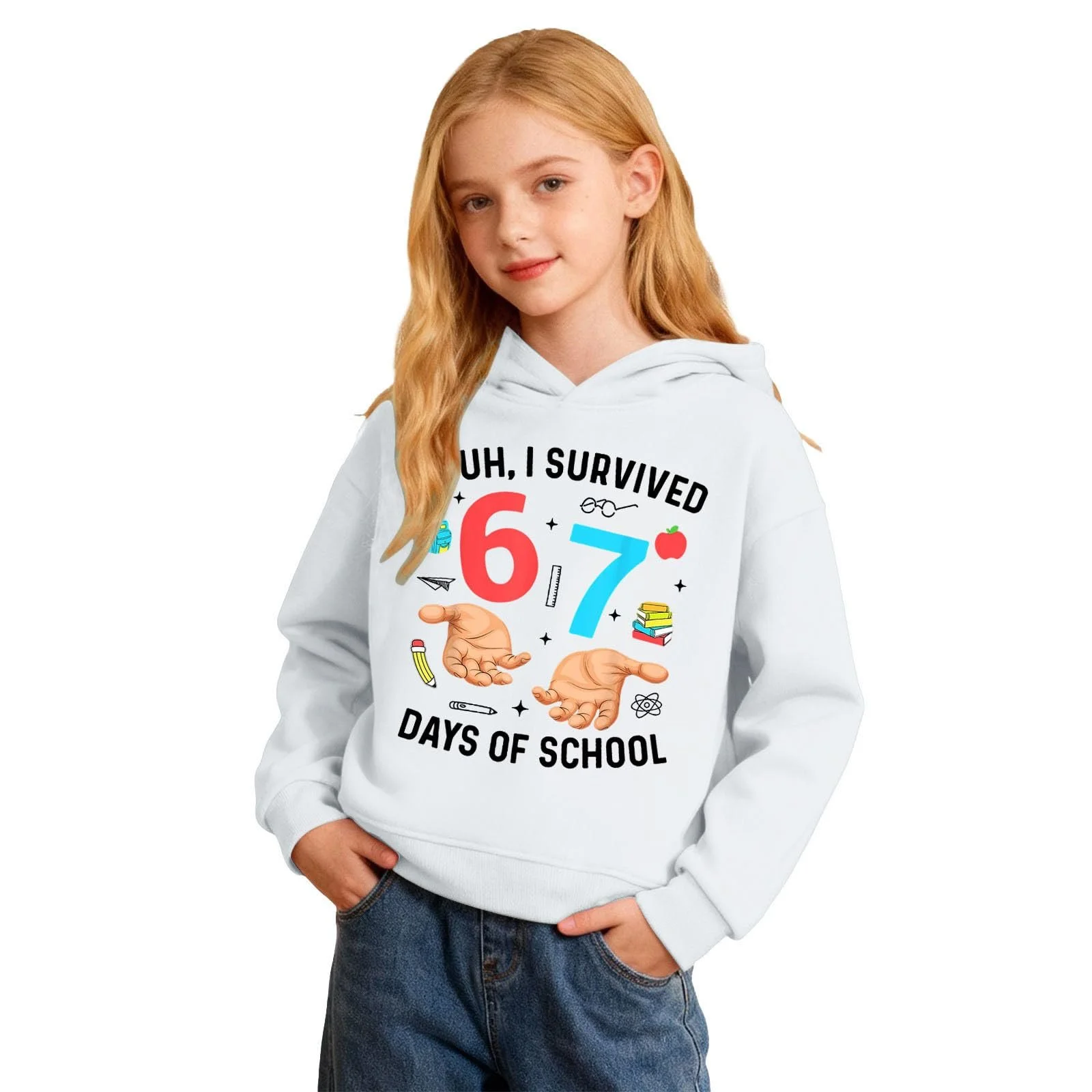 Дитячий Пуловер з капюшоном 67 Numbers Довгий рукав Зимовий, фото №1