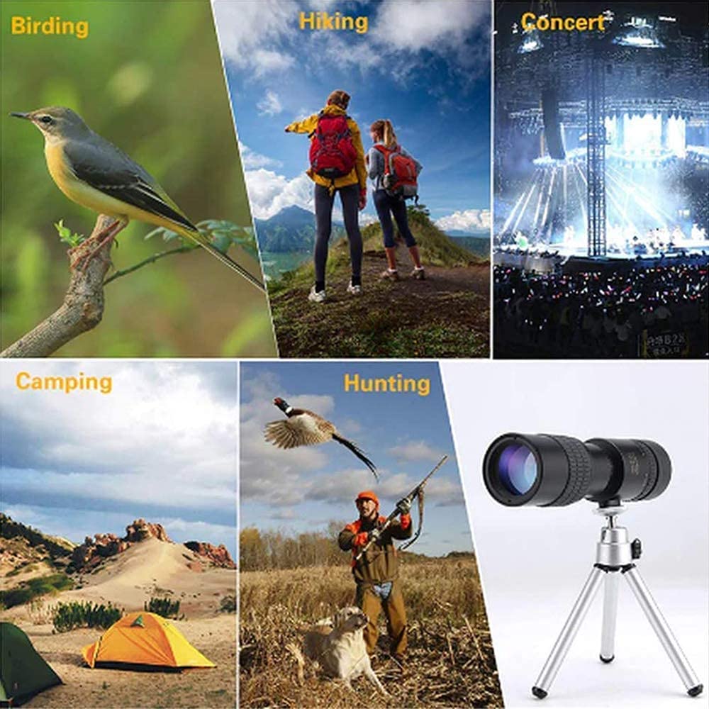 Монокуляр Fernglas 4K 10–300x30 мм водонепроницаемый HDR с штативом и держателем черный, фото №5