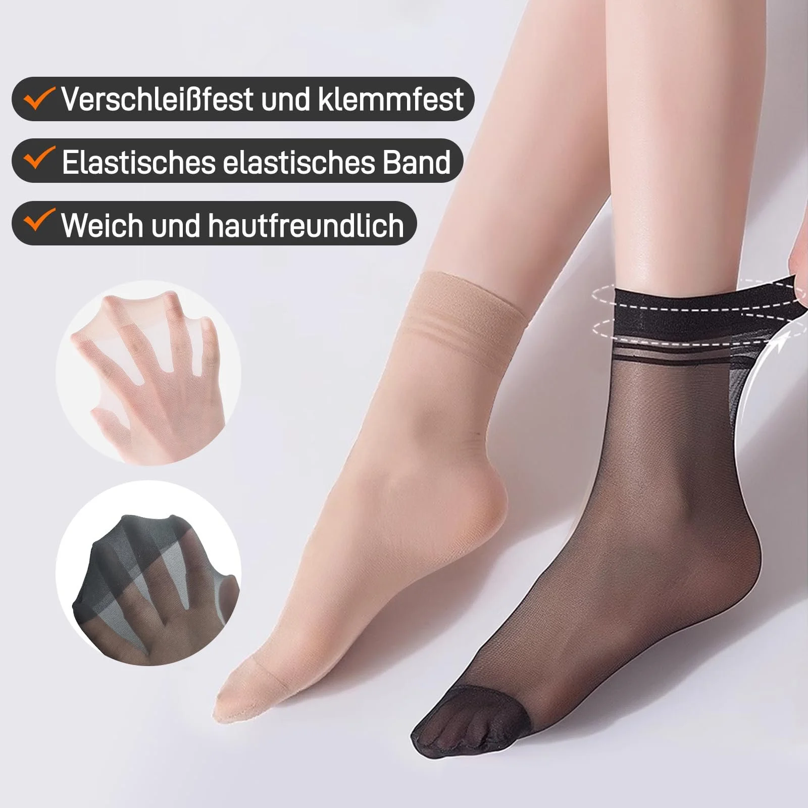 Женские Нейлоновые Чулочки, 12 пар, Высокоэластичные Нелипкие и Прочные Нейлоновые Носки 10D, Ультратонкие, фото №4 Женские Нейлоновые Чулочки, 12 пар, Высокоэластичные Нелипкие и Прочные Нейлоновые Носки 10D, Ультратонкие, фото №4