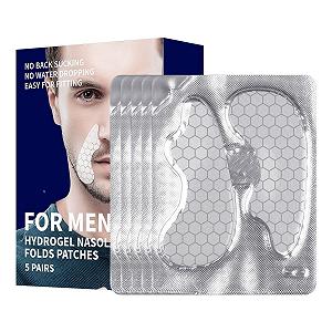 Пластыри от носогубных морщин Reusable Silicone Patches с коллагеном и гиалуроновой кислотой - 5 пар - Фото 1