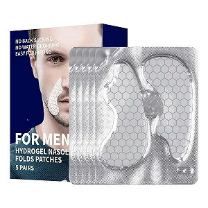 Пластыри от носогубных морщин Reusable Silicone Patches с коллагеном и гиалуроновой кислотой - 5 пар - Фото 1