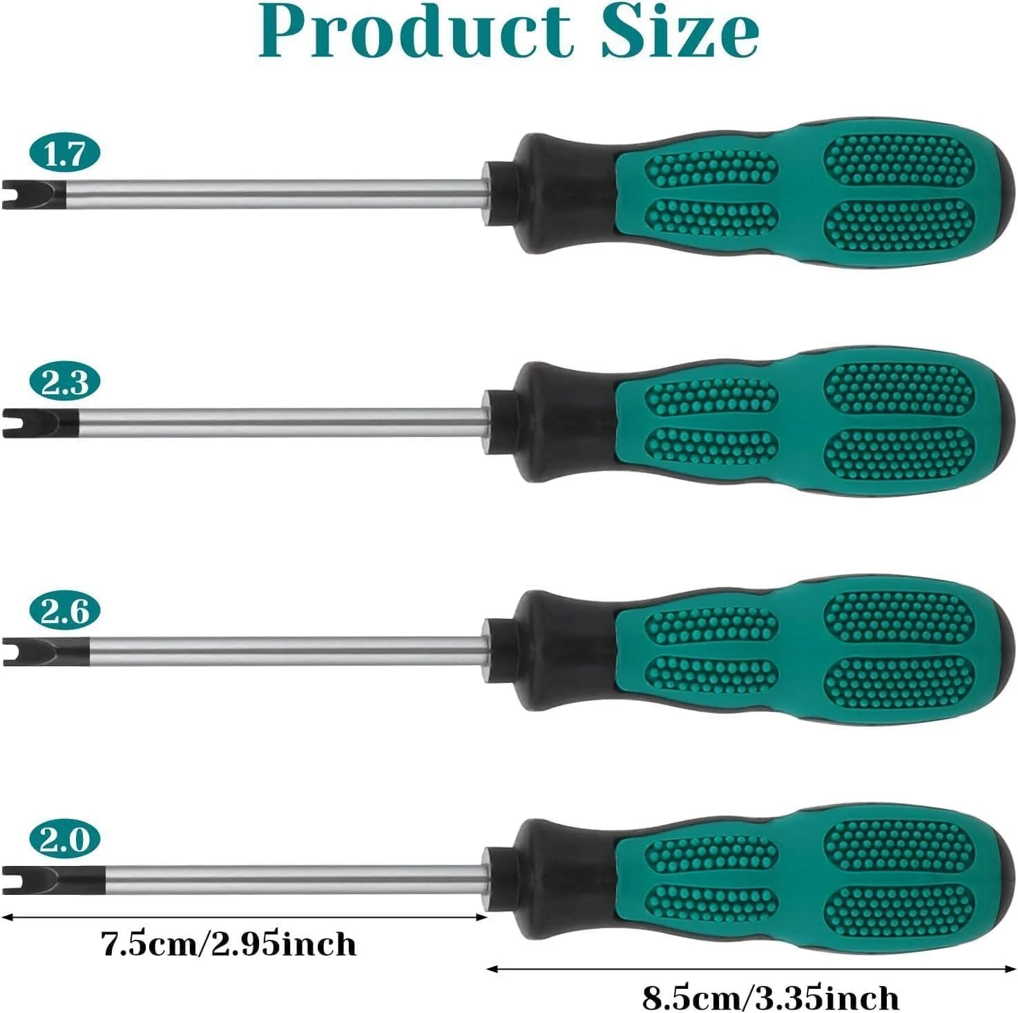 Набір магнітних U-подібних викруток 4 предмети M1.7 / M2.0 / M2.3 / M2.6 CRV, фото №2