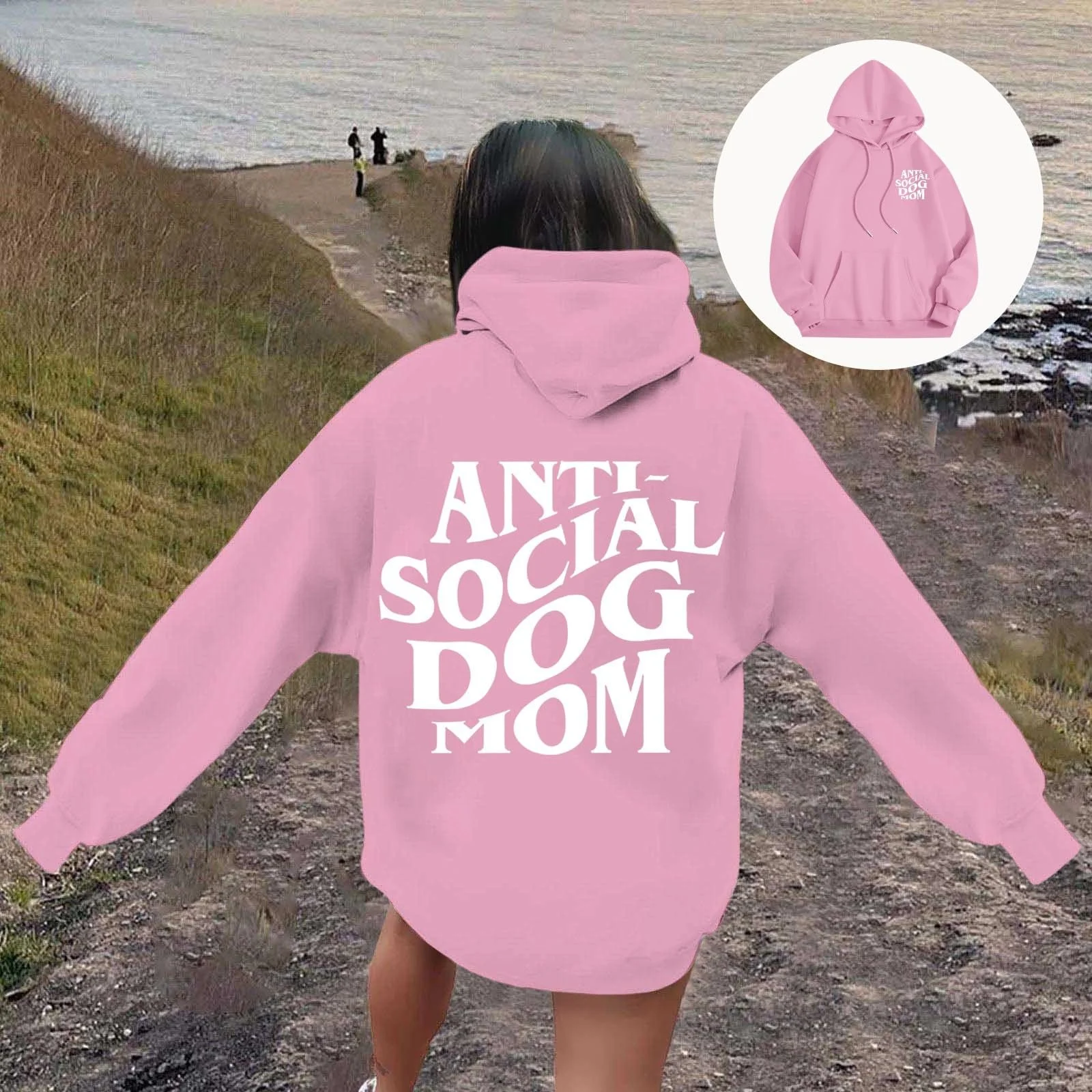 Свитшот с капюшоном для любителей собак, теплый свитшот на молнии, фото №3