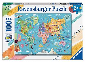 Пазл Ravensburger World Map 100 XXL елементів - Фото 1