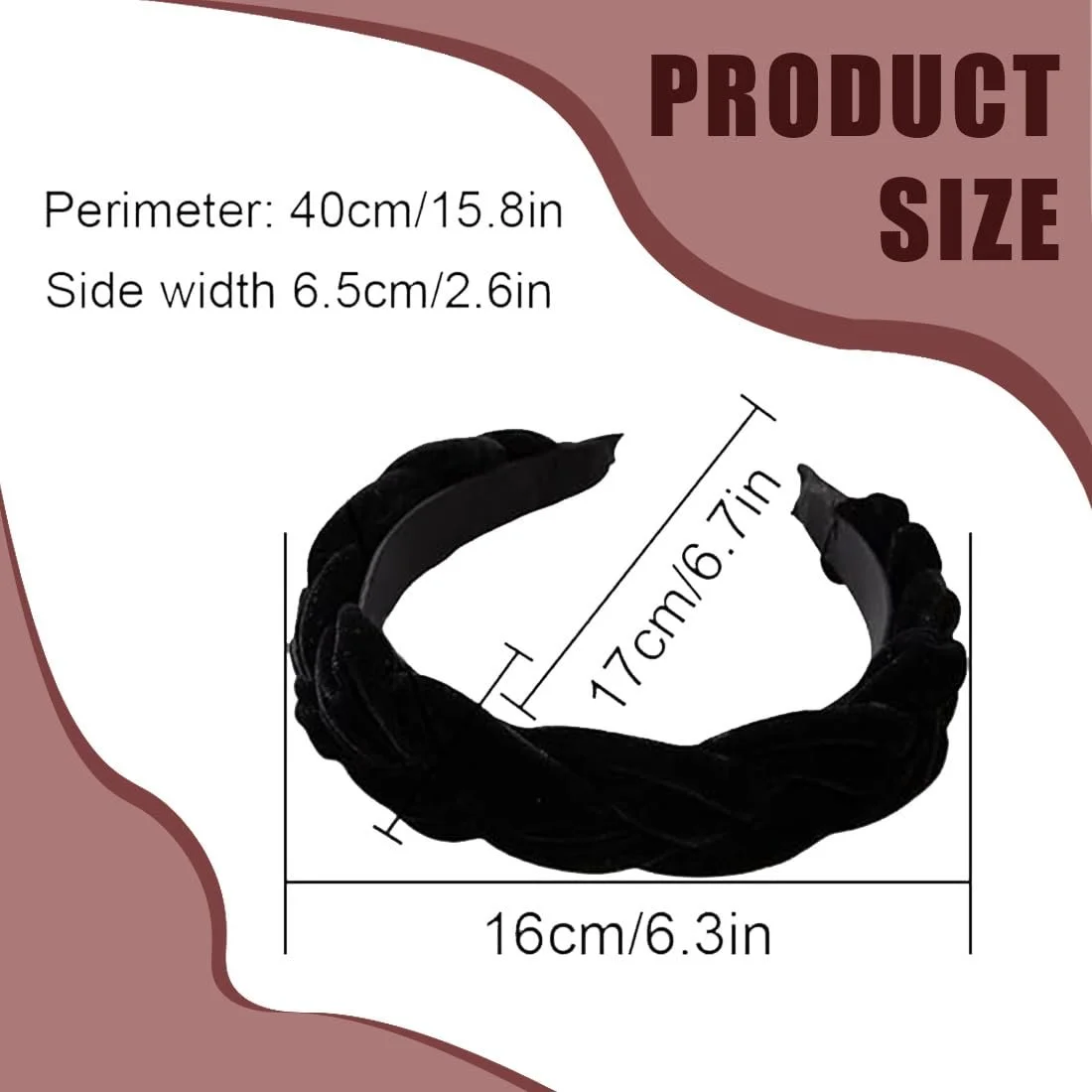 Обруч Оксамитовий Плетений Широкий, фото №3 Обруч Оксамитовий Плетений Широкий, фото №3