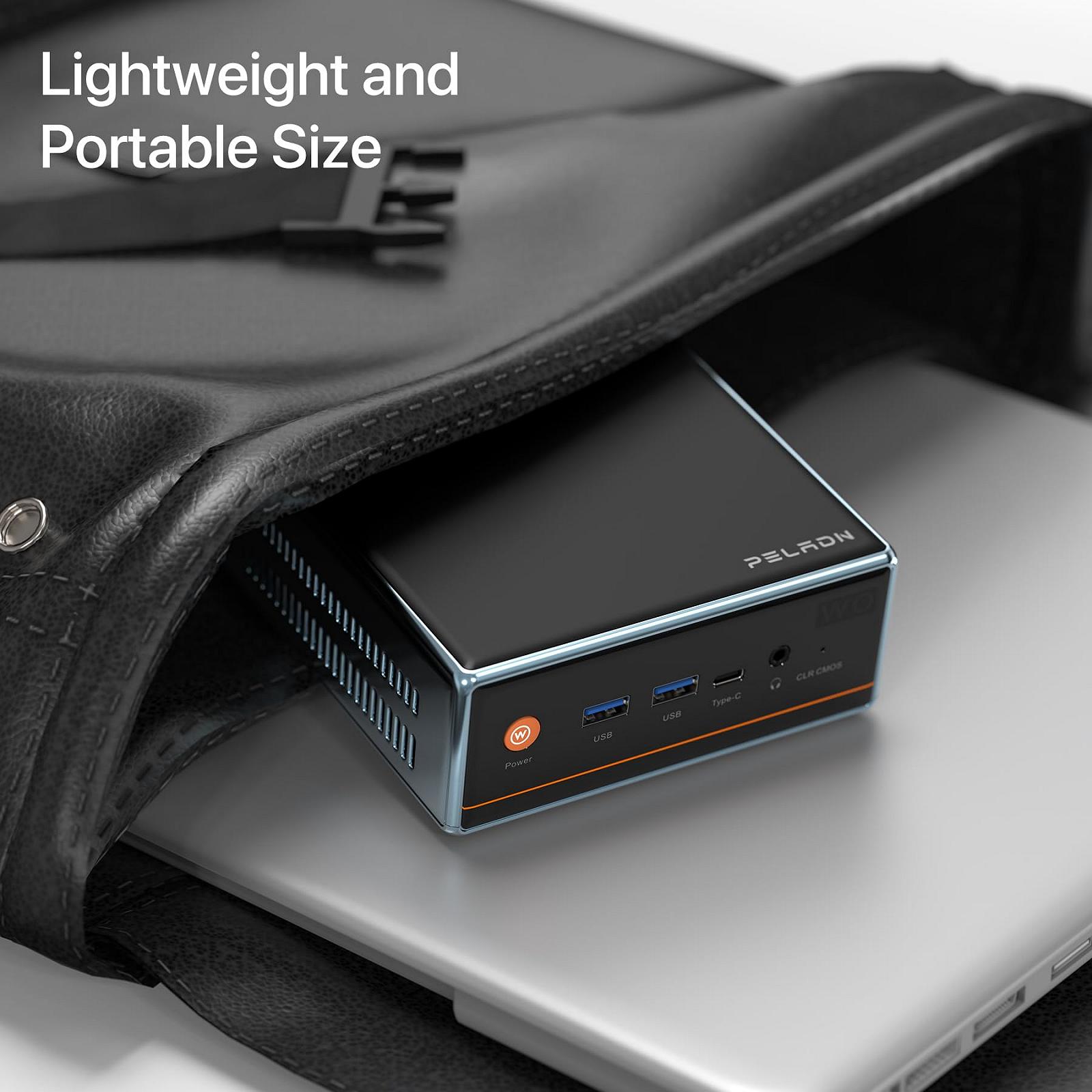 Мини ПК PELADN WO4 AMD Ryzen 5 5500U 16GB 512GB NVME черный, фото №6 Мини ПК PELADN WO4 AMD Ryzen 5 5500U 16GB 512GB NVME черный, фото №6