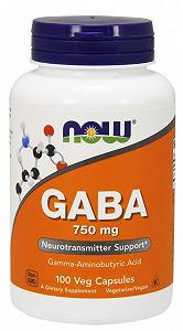 Гамма-аминомасляная кислота NOW Foods Gaba 750 mg 100 caps