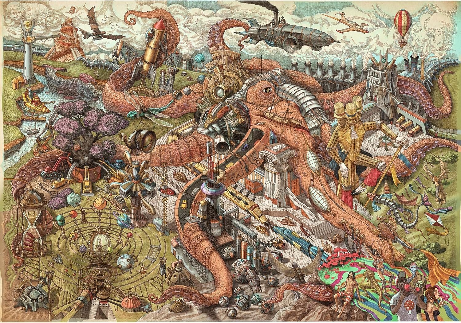 Пазл HUNGRY MINDS Octopolis 1000 деталей, фото №8