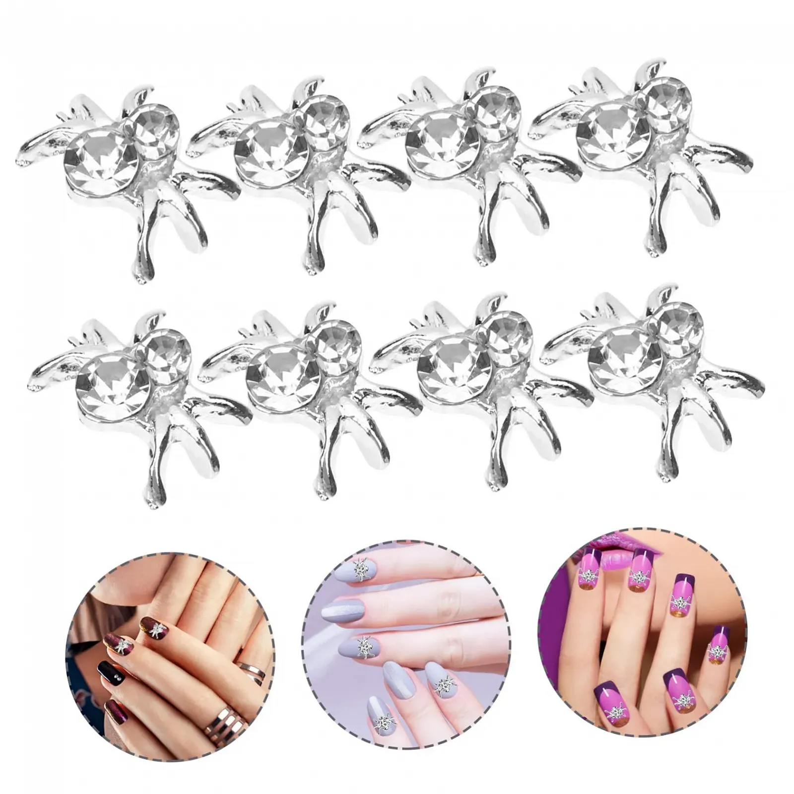 Набір прикрас для нігтів Healeved 120 шт. Срібні намистини, фото №8 Набір прикрас для нігтів Healeved 120 шт. Срібні намистини, фото №8