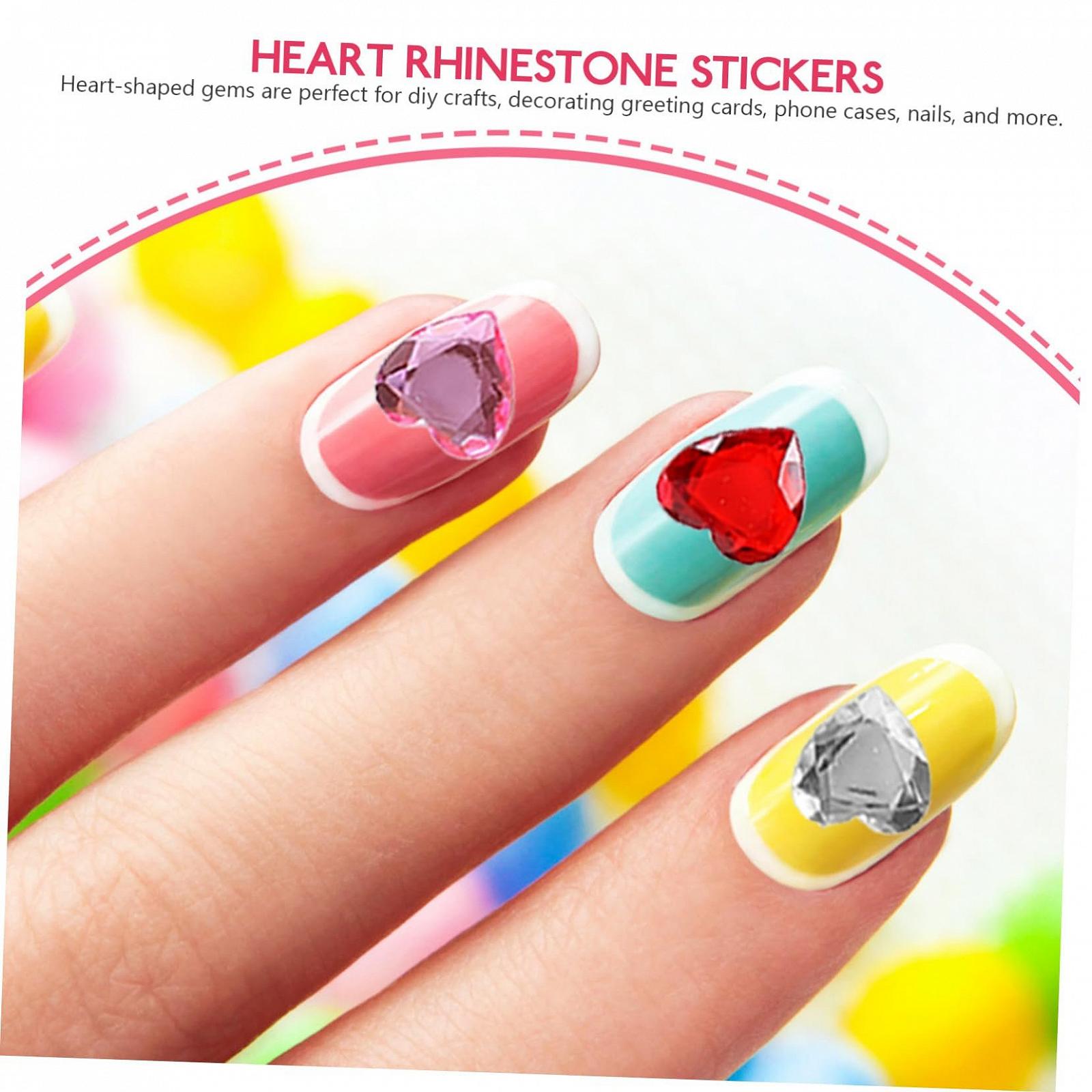 Наклейки-стрази Прикраса для нігтів Серце KAILIKETIY, 12 аркушів, фото №6