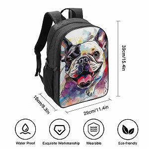 Рюкзак DPEOANEBN DOG 3D, дитячий, з великими кишенями, шкільний, подарунок до школи, 40x28x16 см synthetic.ua - Фото 1