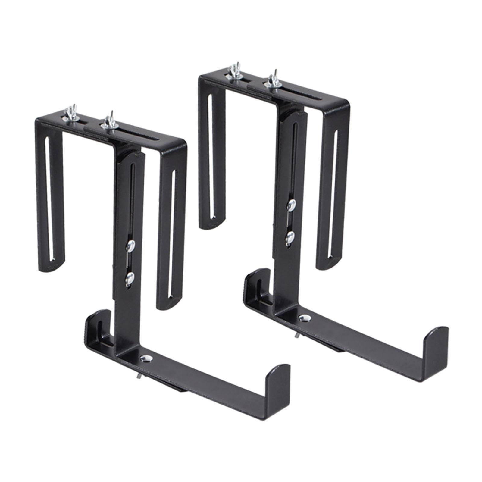 Підвісні кашпо для перил 2 шт Регульовані Чорні, фото №6