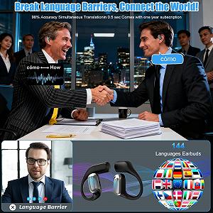 Навушники-перекладачі OBEST AI, бездротові Bluetooth ціна на synthetic.ua - Фото 1 Навушники-перекладачі OBEST AI, бездротові Bluetooth synthetic.ua - Фото 1