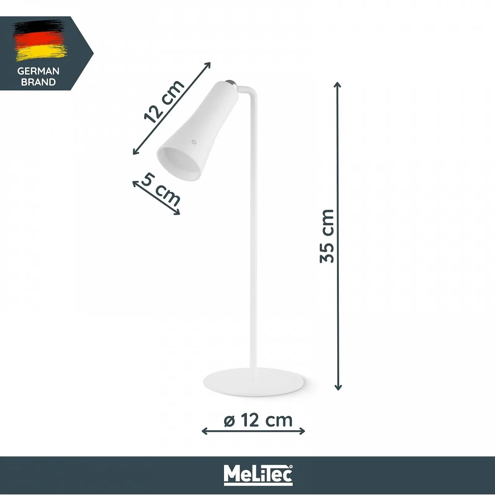 Настільна лампа MeLiTec MeLiMag USB із затискачем димована Біла, фото №7